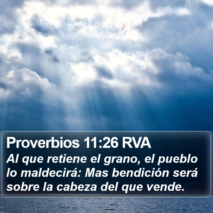 Proverbios 11:26 RVA Bible Study