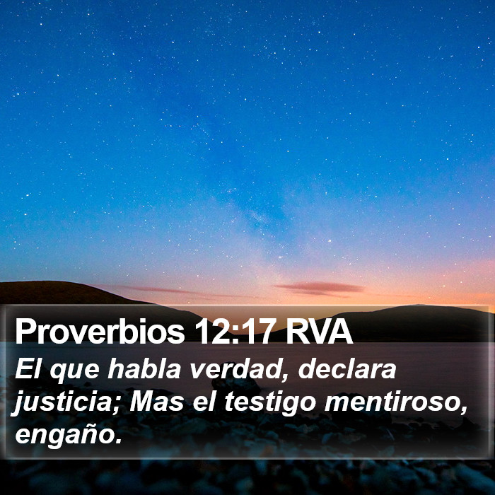 Proverbios 12:17 RVA Bible Study