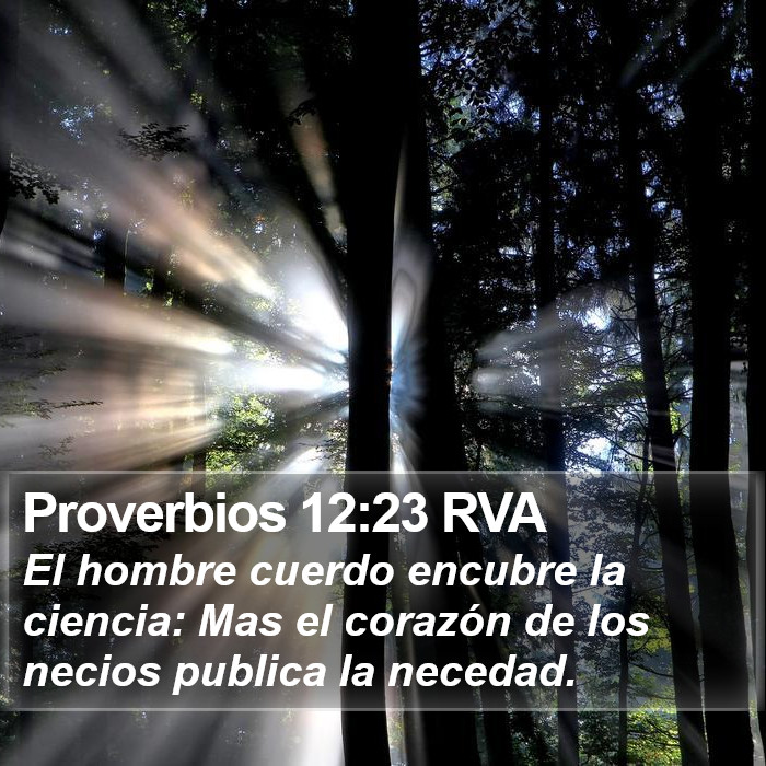 Proverbios 12:23 RVA Bible Study