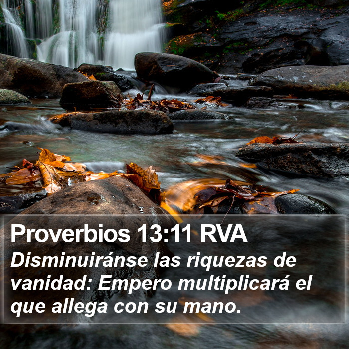 Proverbios 13:11 RVA Bible Study