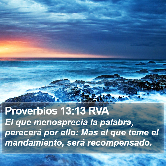 Proverbios 13:13 RVA Bible Study