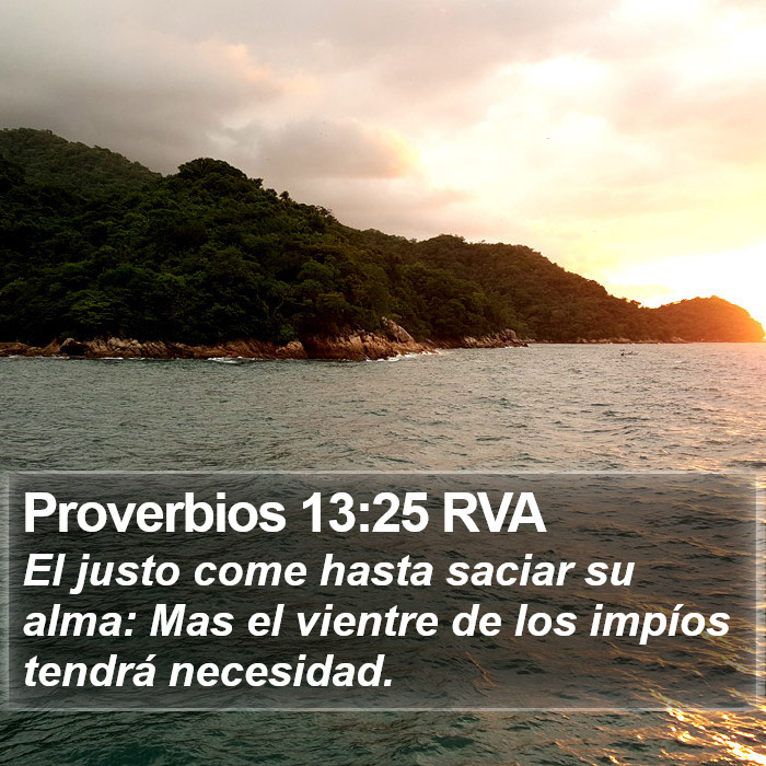 Proverbios 13:25 RVA Bible Study