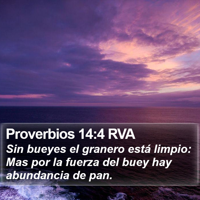 Proverbios 14:4 RVA Bible Study