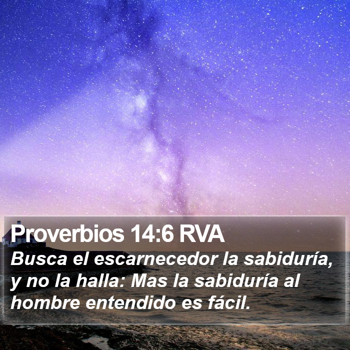 Proverbios 14:6 RVA Bible Study