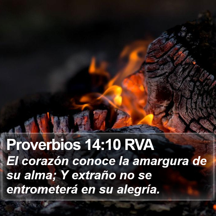 Proverbios 14:10 RVA Bible Study