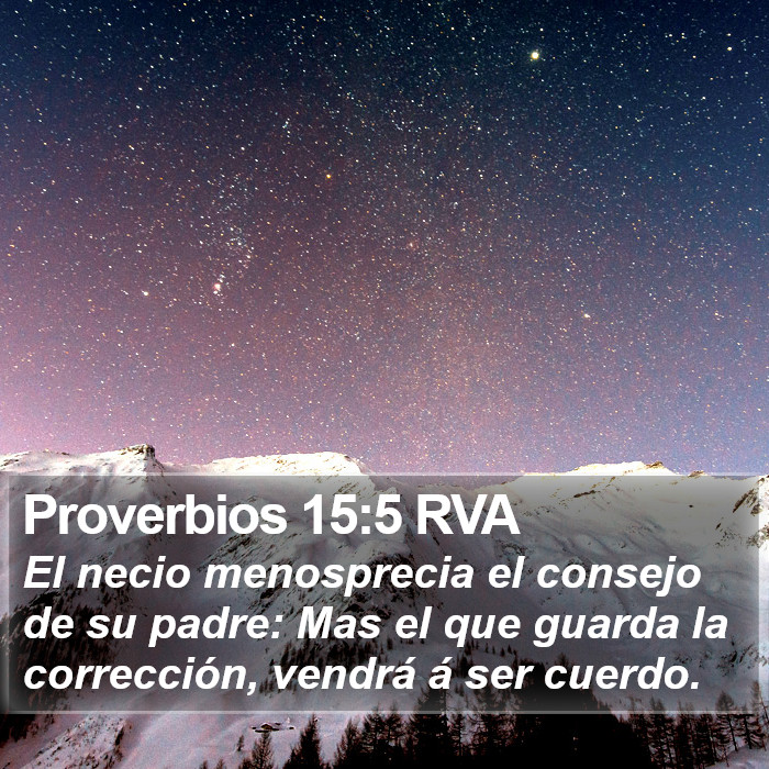 Proverbios 15:5 RVA Bible Study