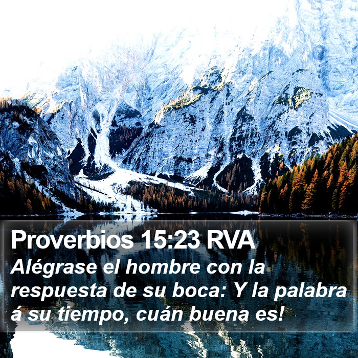 Proverbios 15:23 RVA Bible Study