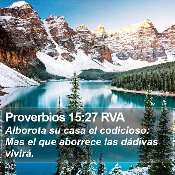 Proverbios 15:27 RVA Bible Study