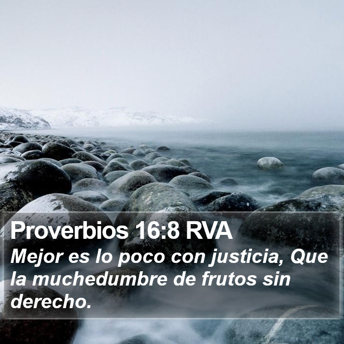 Proverbios 16:8 RVA Bible Study
