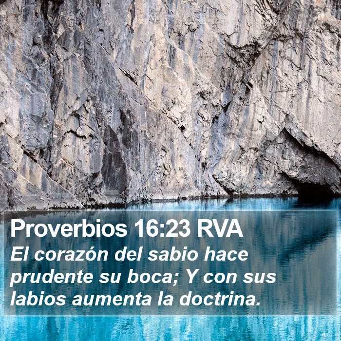 Proverbios 16:23 RVA Bible Study