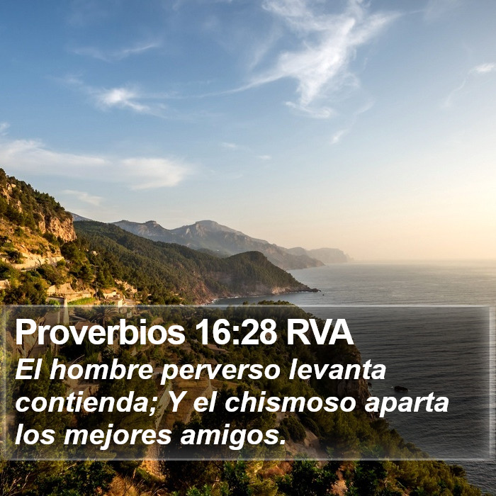 Proverbios 16:28 RVA Bible Study