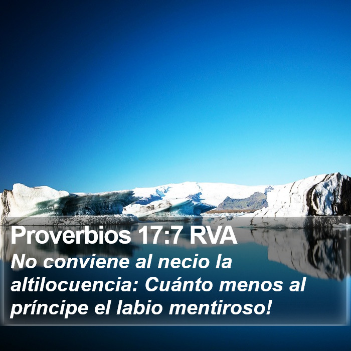 Proverbios 17:7 RVA Bible Study