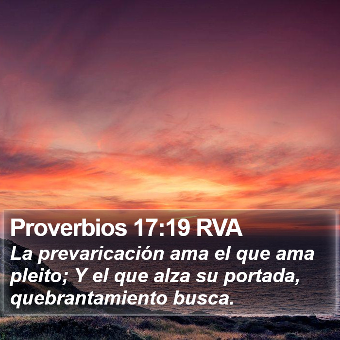 Proverbios 17:19 RVA Bible Study