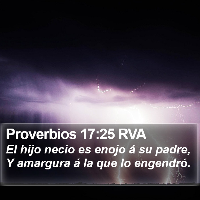 Proverbios 17:25 RVA Bible Study