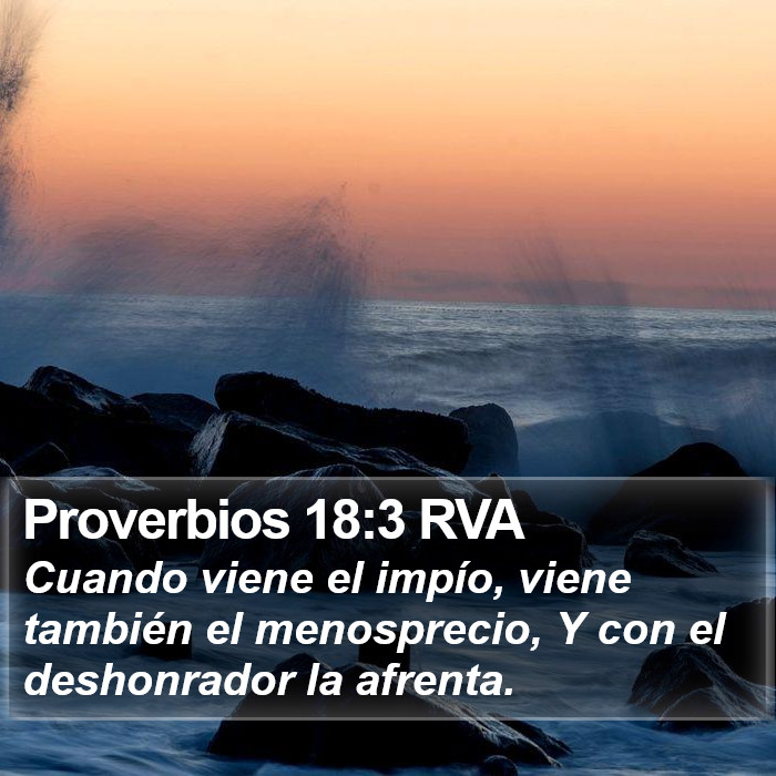 Proverbios 18:3 RVA Bible Study