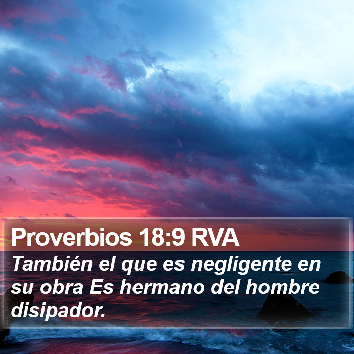 Proverbios 18:9 RVA Bible Study