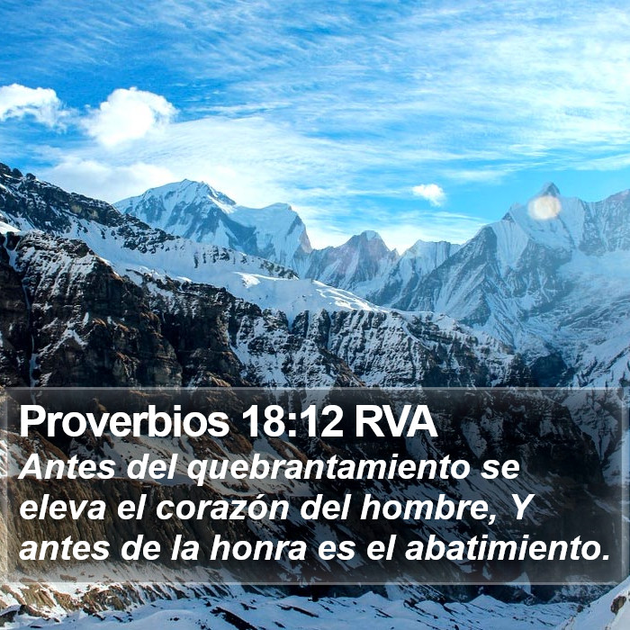 Proverbios 18:12 RVA Bible Study