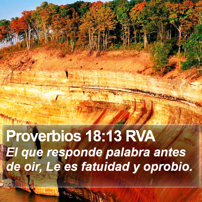 Proverbios 18:13 RVA Bible Study