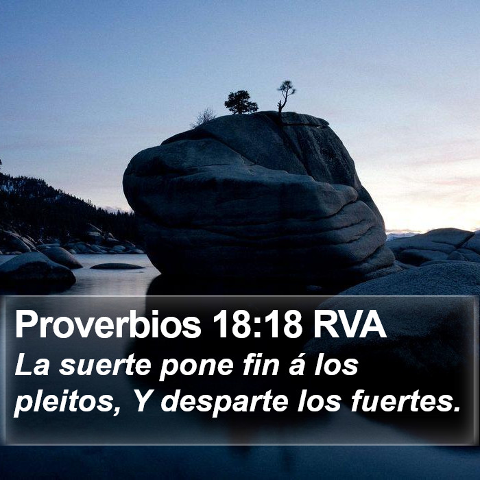 Proverbios 18:18 RVA Bible Study