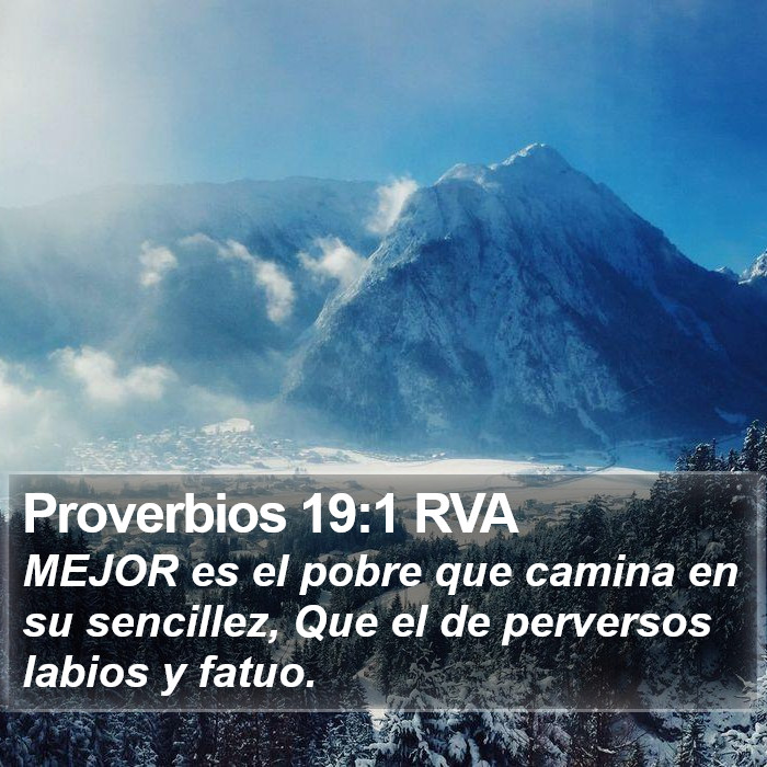 Proverbios 19:1 RVA Bible Study