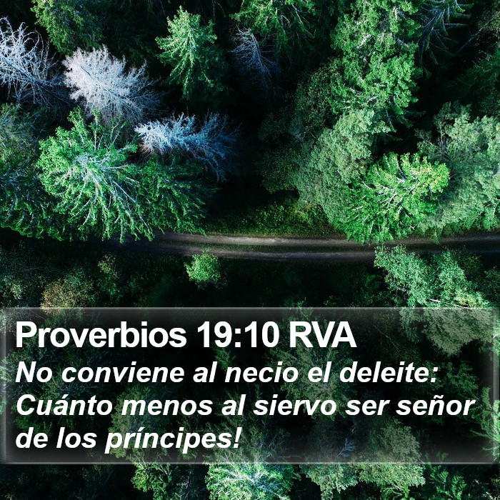 Proverbios 19:10 RVA Bible Study