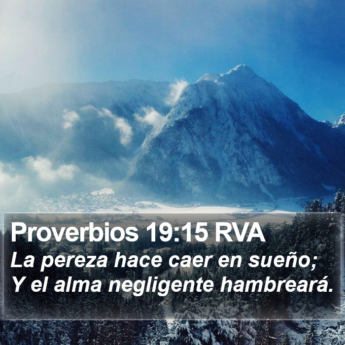 Proverbios 19:15 RVA Bible Study