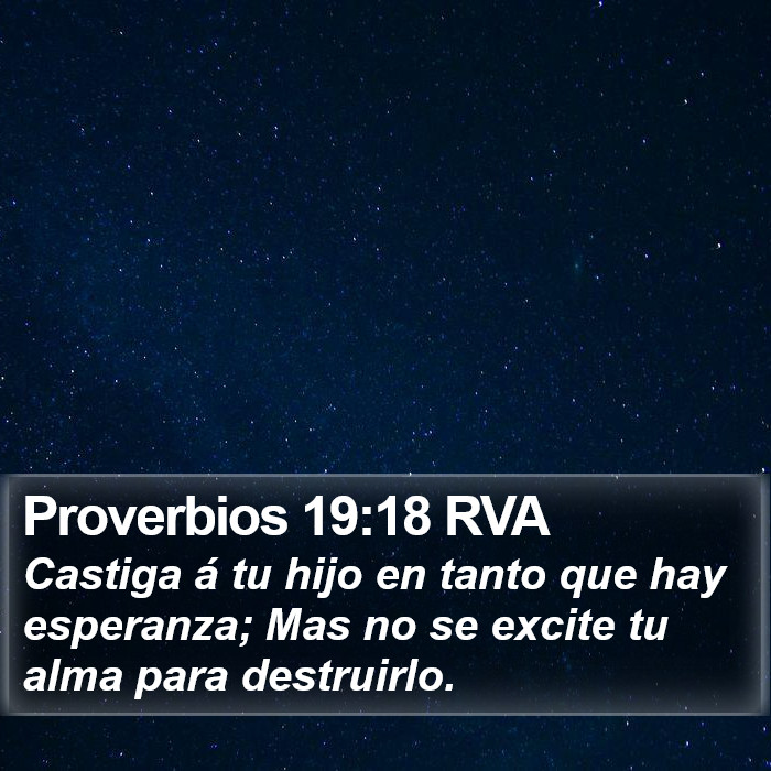 Proverbios 19:18 RVA Bible Study