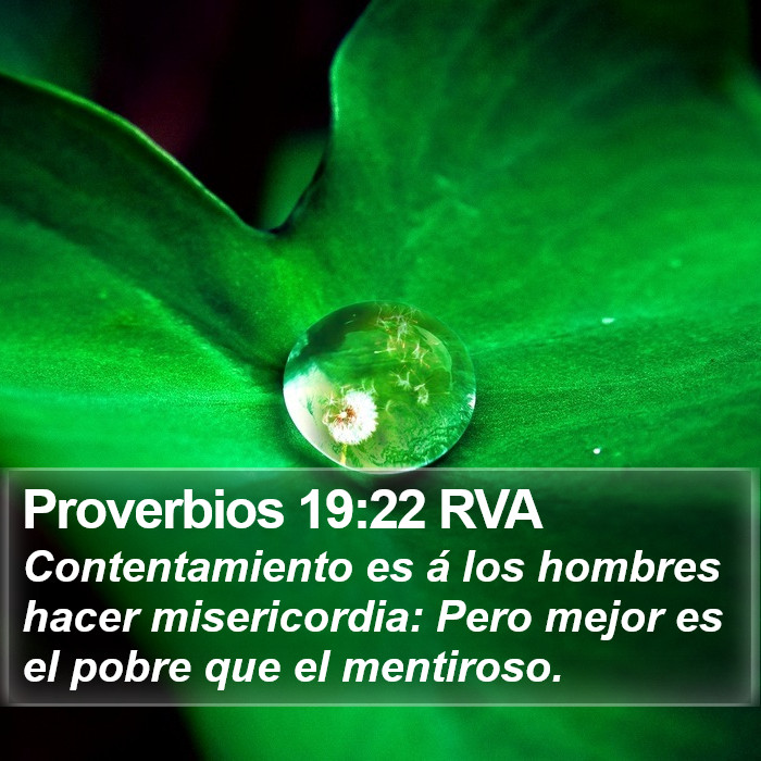 Proverbios 19:22 RVA Bible Study