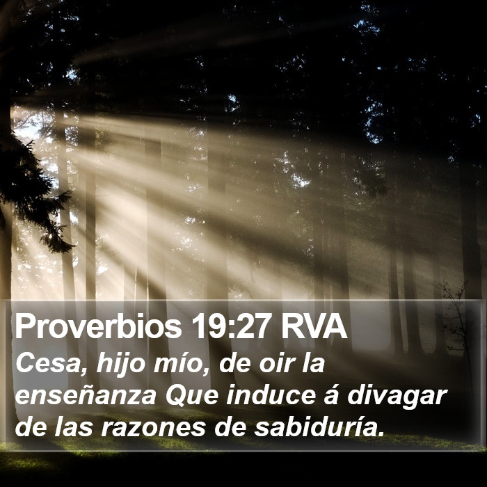 Proverbios 19:27 RVA Bible Study