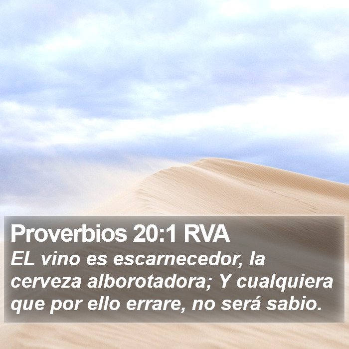 Proverbios 20:1 RVA Bible Study