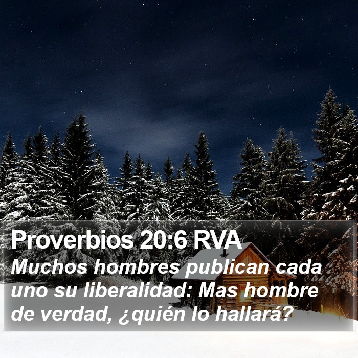 Proverbios 20:6 RVA Bible Study