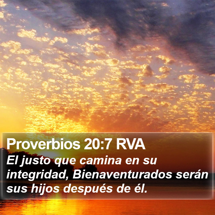 Proverbios 20:7 RVA Bible Study