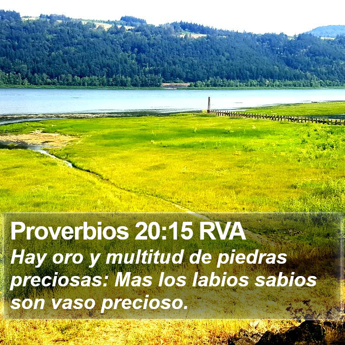 Proverbios 20:15 RVA Bible Study