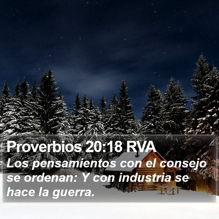 Proverbios 20:18 RVA Bible Study