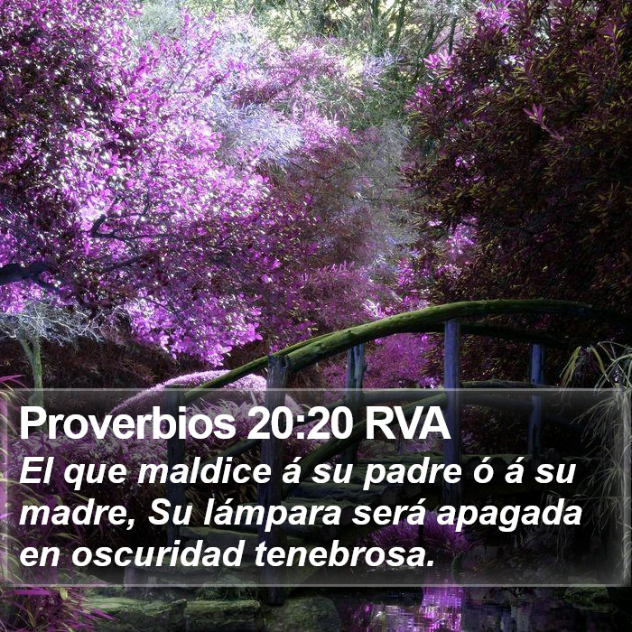 Proverbios 20:20 RVA Bible Study