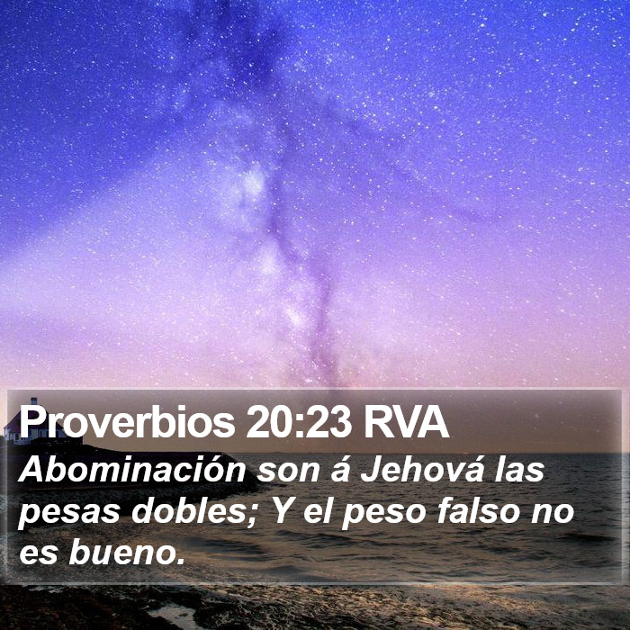 Proverbios 20:23 RVA Bible Study