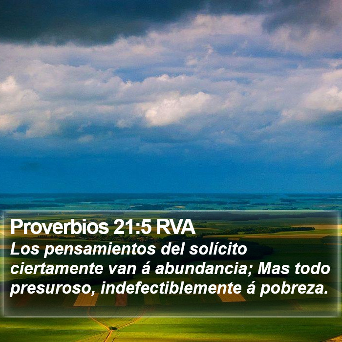 Proverbios 21:5 RVA Bible Study