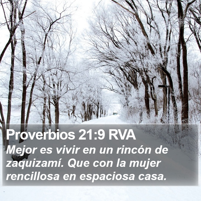 Proverbios 21:9 RVA Bible Study