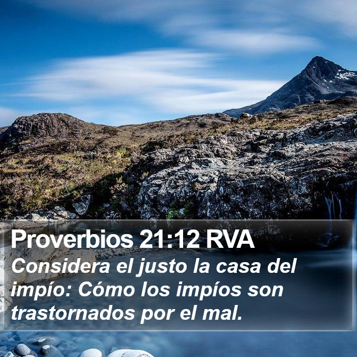 Proverbios 21:12 RVA Bible Study