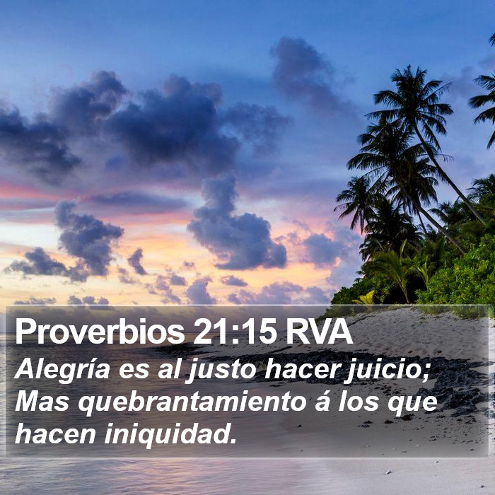 Proverbios 21:15 RVA Bible Study