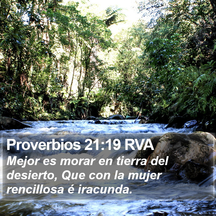 Proverbios 21:19 RVA Bible Study