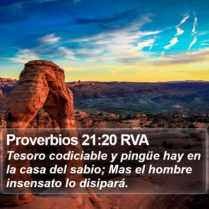 Proverbios 21:20 RVA Bible Study