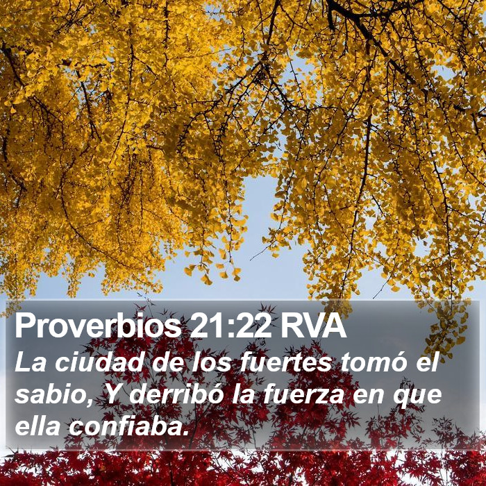 Proverbios 21:22 RVA Bible Study