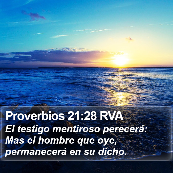 Proverbios 21:28 RVA Bible Study