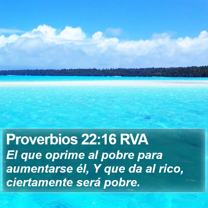 Proverbios 22:16 RVA Bible Study