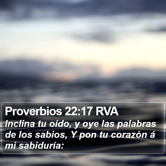 Proverbios 22:17 RVA Bible Study