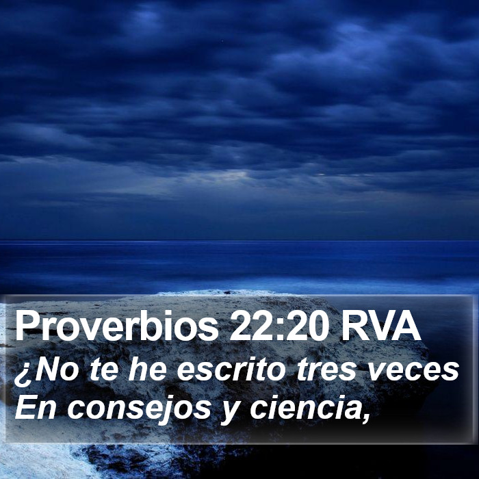 Proverbios 22:20 RVA Bible Study