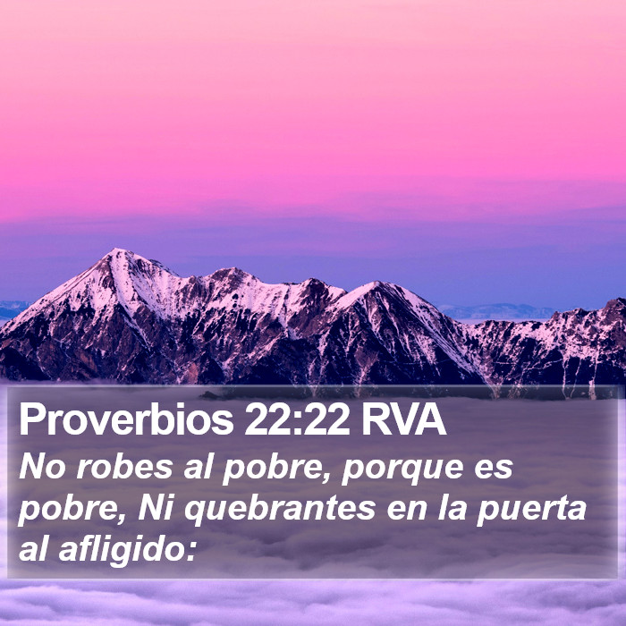 Proverbios 22:22 RVA Bible Study