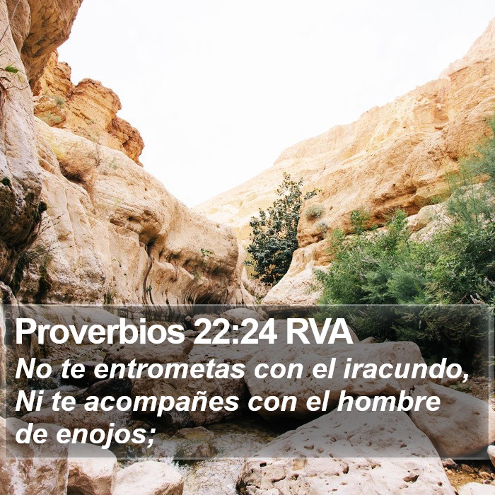 Proverbios 22:24 RVA Bible Study