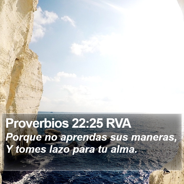 Proverbios 22:25 RVA Bible Study